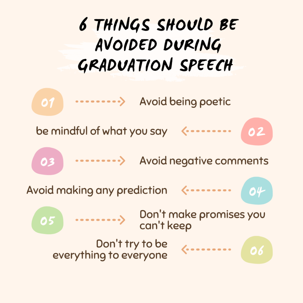 6 Things Should be avoided during Graduation speech